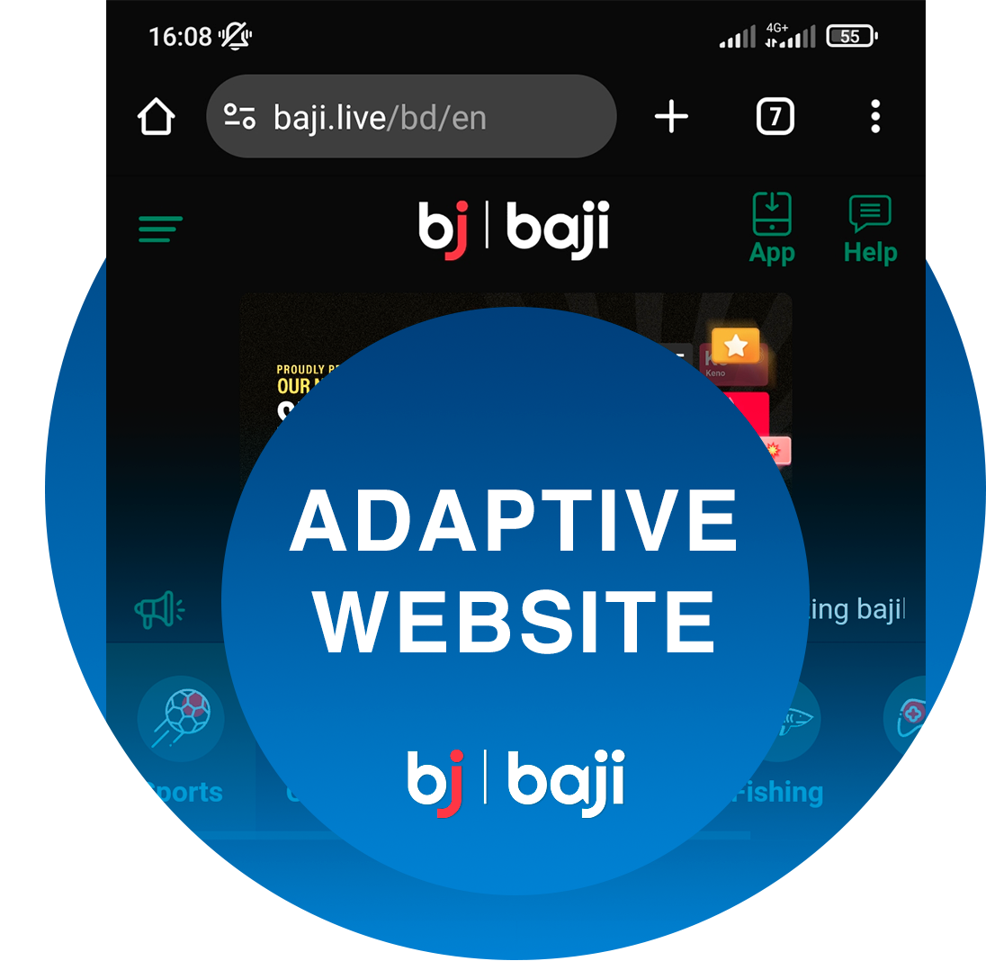 Baji's responsive website offers the same convenience as the native app.