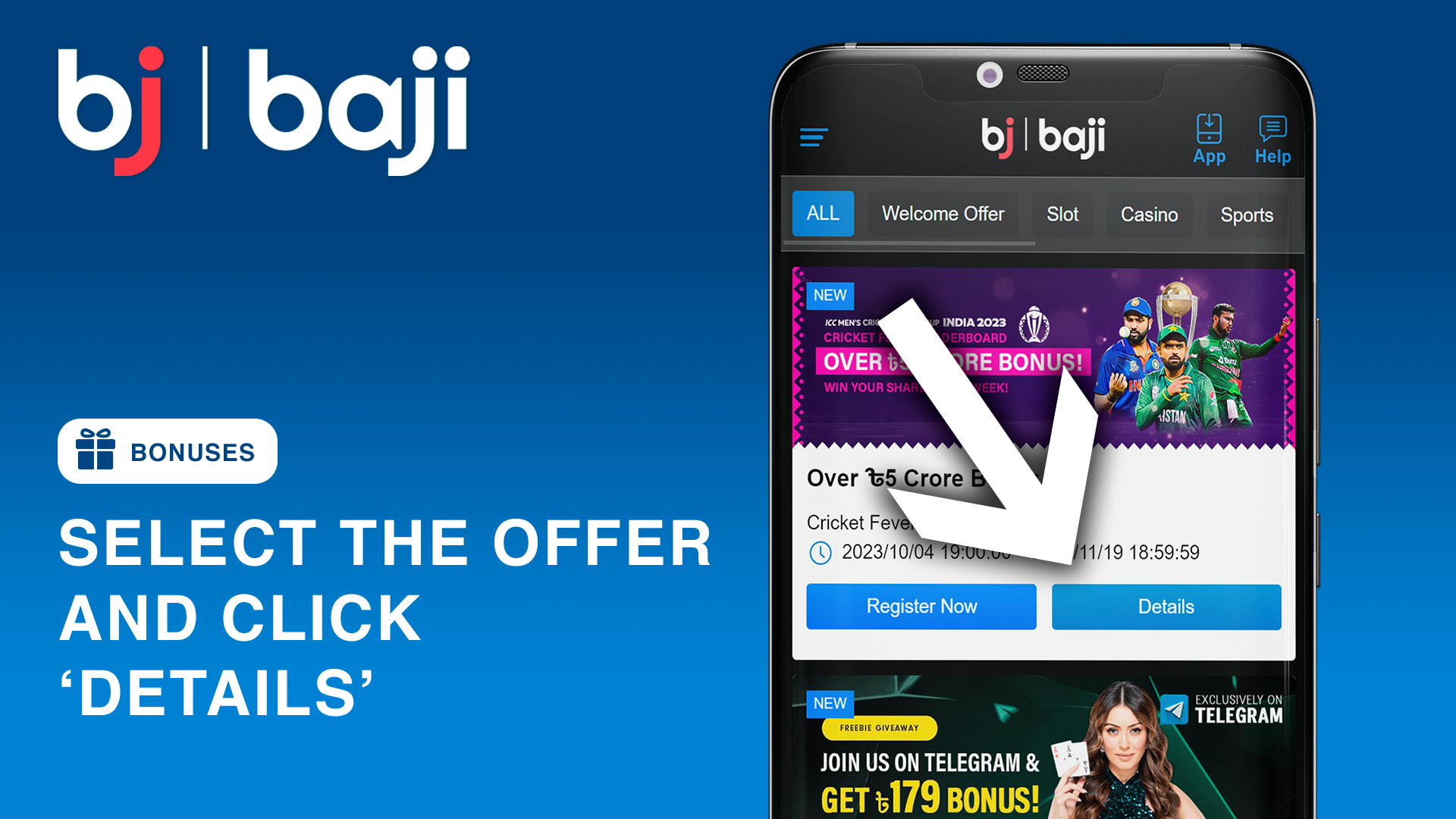 Pick your preferred offer and click \"Details\" for more information