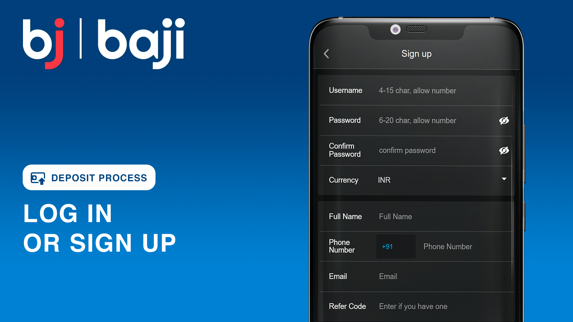Log in or Sign Up to Baji