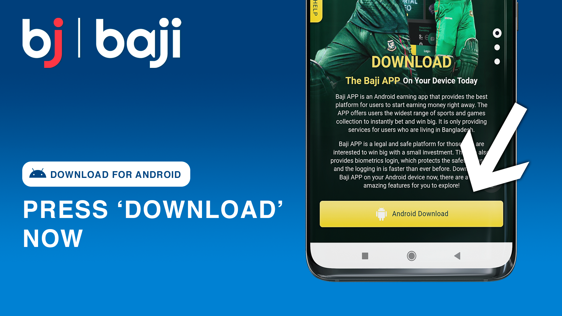 Hit the 'Download' button to start grabbing the Baji Android APK