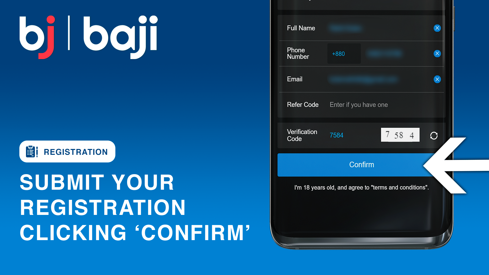 Complete your registration by clicking the confirmation button