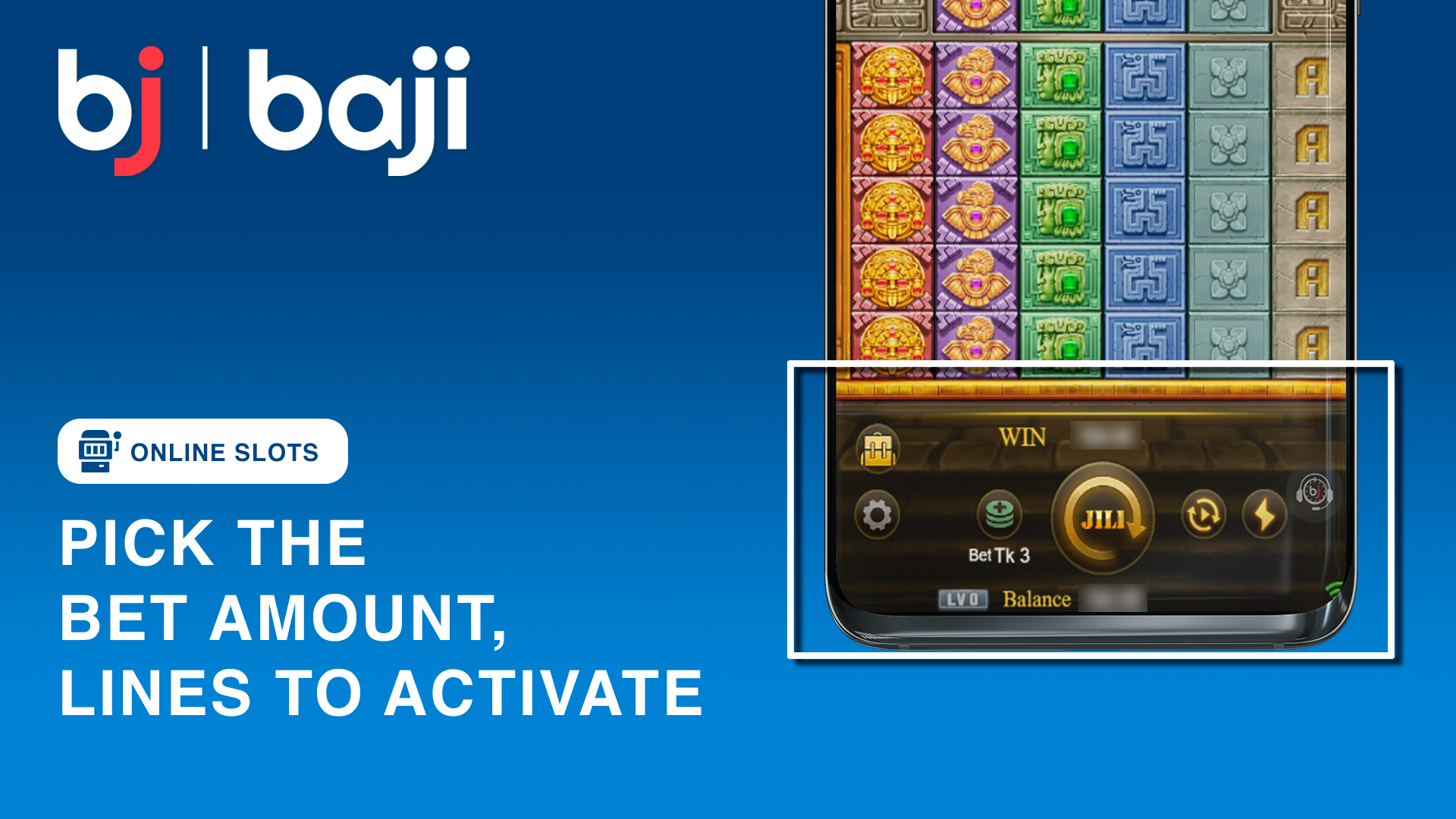 Adjust your bet size and active lines
