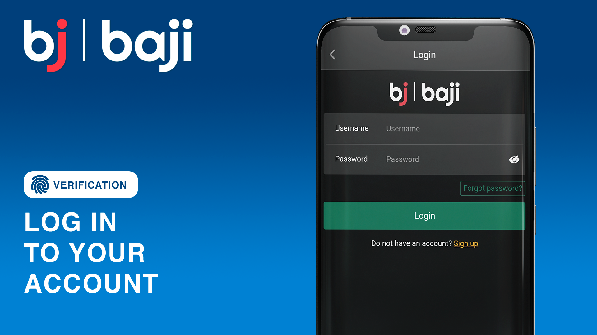 Log in to Your Baji Account