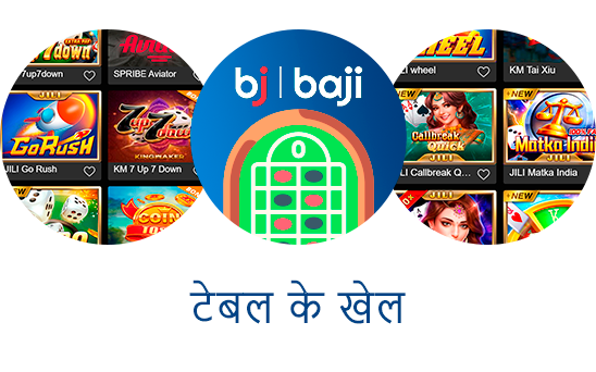 Baji's table game selection covers all the classics, including Roulette, Blackjack, and Poker.
