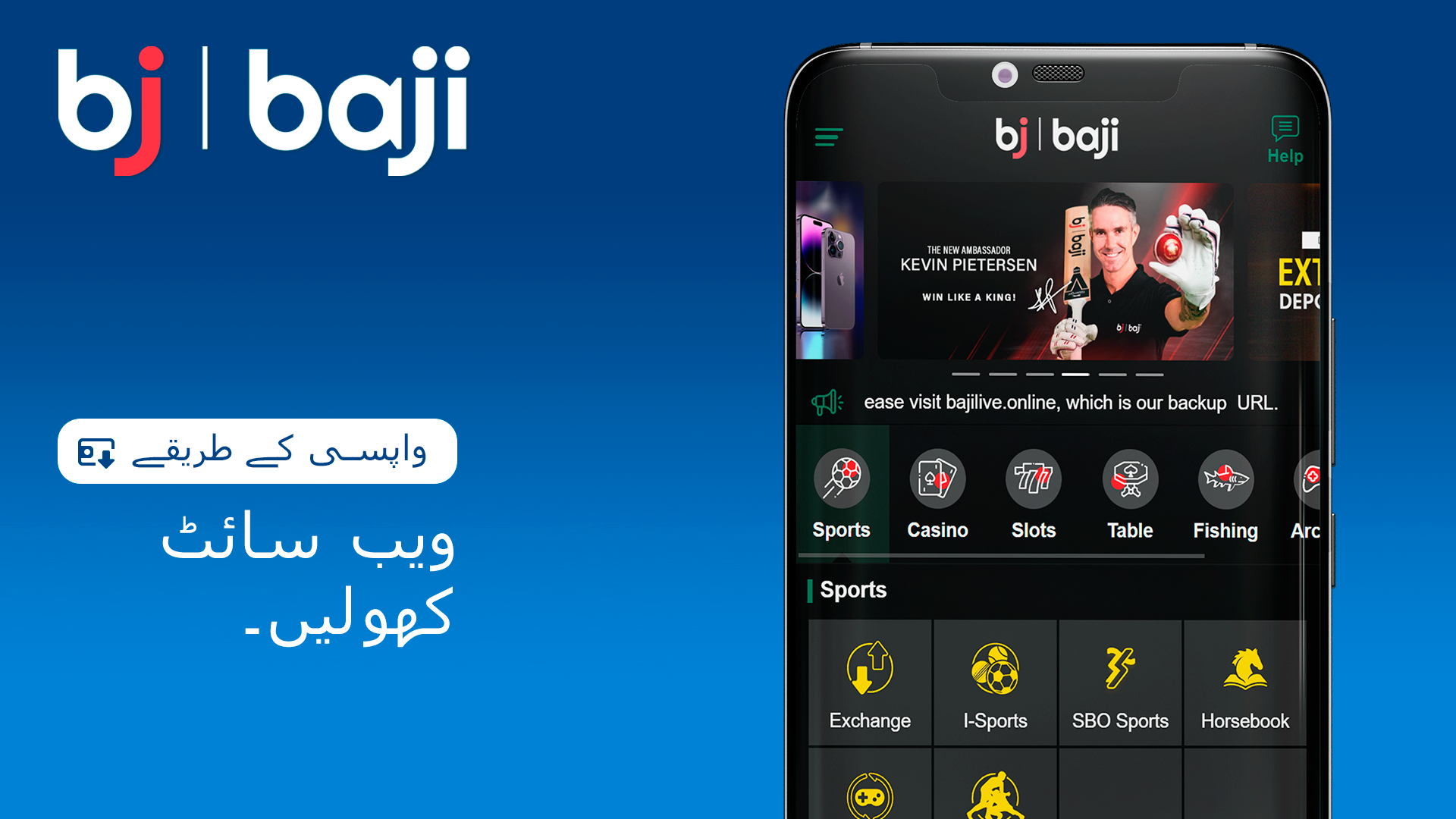 رقم نکالنے کے عمل کے لیے Baji کی ویب سائٹ یا موبائل ایپ لاگ ان کریں۔