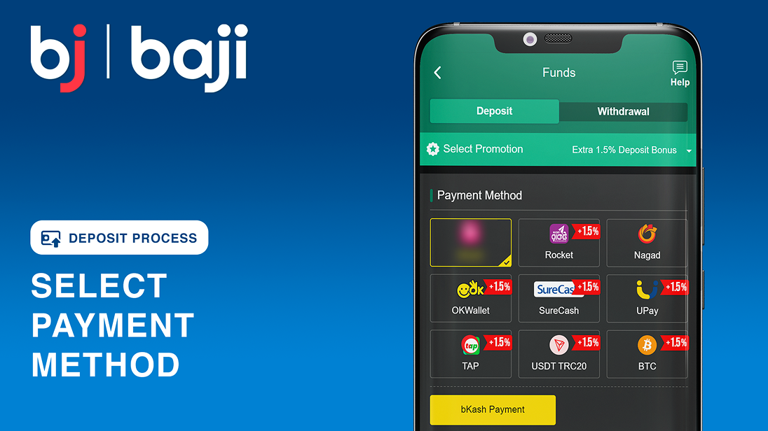 Choose your preferred payment gateway - Baji Bangladesh